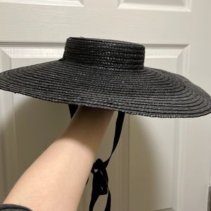 Extra large wide brim straw hat